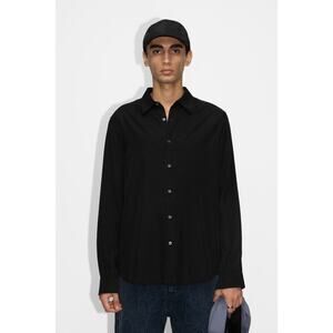 Hope Stockholm Button Up Shirt Dig Shirt Collar Black Silver Buttons 40 / 48